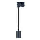 Noxion Luce A Binario Luce Pendente 3 Fasi Aluminium Nero | Adatto per 1x GU10